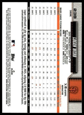 2026 Topps Chrome #238 Logan Webb