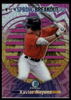 Topps 2026 Bowman Chrome Spring Breakout Mojo #SB-17 Xavier Neyens Astros