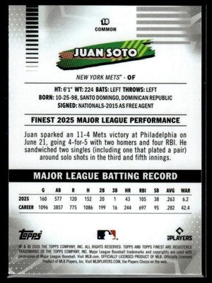 2026 Finest #18 Juan Soto