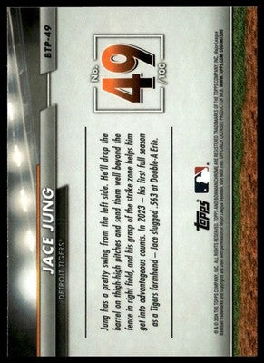 2024 Bowman #BTP-49 Jace Jung Bowman Scouts' Top 100
