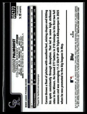 2025 Topps Chrome Update #USC173 Carson Palmquist