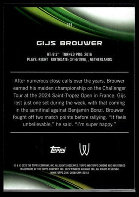 2025 Topps Chrome #191 Gijs Brouwer