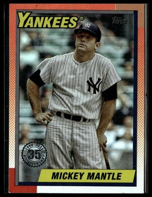 2025 Topps Update #U90-43 Mickey Mantle 1990 Topps Baseball 35th Pink Foil