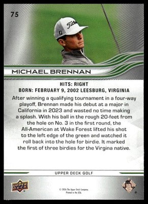2026 Upper Deck #75 Michael Brennan