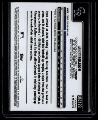 2025 Topps Chrome Update #USC123 Ryan Rolison