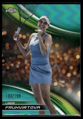 2025 Topps Chrome #202 Linda Fruhvirtova Aqua Refractor