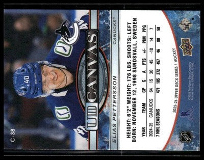 2025-26 Upper Deck #C-38 Elias Pettersson UD Canvas