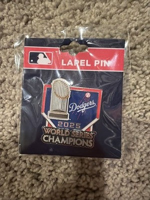 2025 World Series Champions Los Angeles Dodgers Logo Trophy Pin
