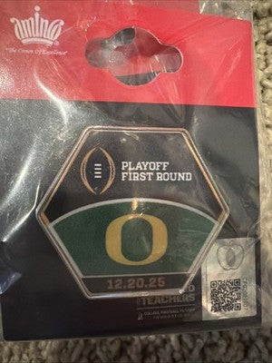 2025 2026 CFP Playoff First Round Pin Oregon Ducks 12/20/25
