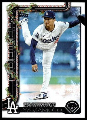 2025 Topps Holiday #H159 Yoshinobu Yamamoto