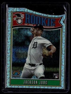 2025 Bowman #ROY-3 Jackson Jobe Rookie of the Year Favorites Mojo Refractor
