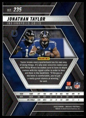 2025 Panini Mosaic #235 Jonathan Taylor