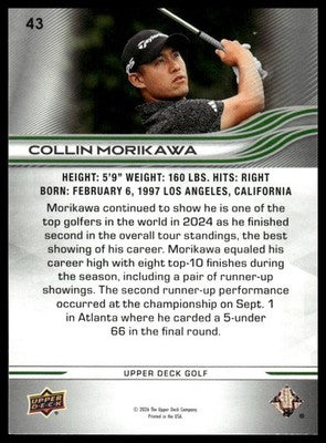 2026 Upper Deck #43 Collin Morikawa