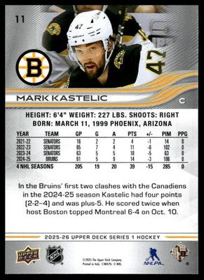 2025-26 Upper Deck #11 Mark Kastelic