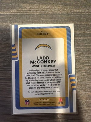 2025 Donruss Football Threads Ladd McConkley Chargers  DTH-LMY
