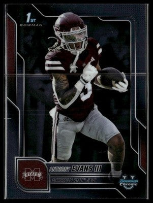 2025 Bowman University Chrome #172 Anthony Evans III