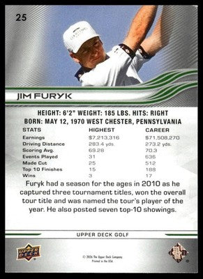 2026 Upper Deck #25 Jim Furyk
