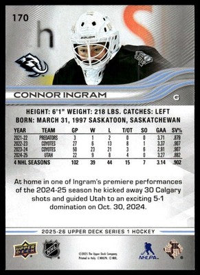 2025-26 Upper Deck #170 Connor Ingram
