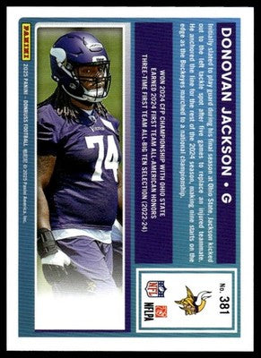 2025 Donruss #381 Donovan Jackson