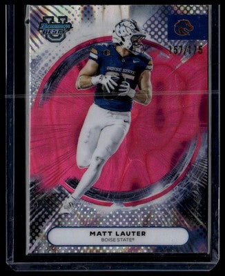 2025 Bowman University Best #93 Matt Lauter Pink Lava #/175