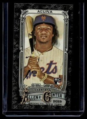 2025 Topps Allen & Ginter #107 Luisangel Acuña Mini Black Border