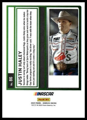 2025 Donruss #86 Justin Haley Red #/299