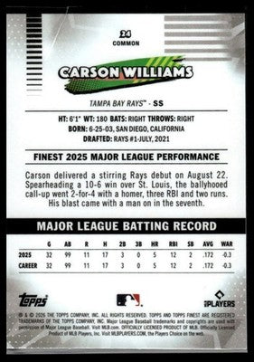 2026 Finest #24 Carson Williams