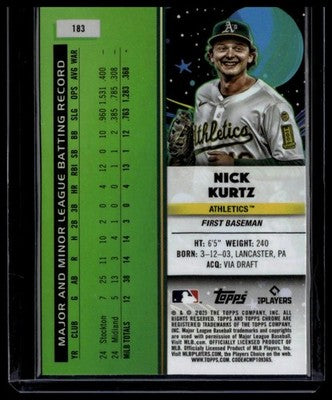 2025 Topps Chrome Cosmic #183 Nick Kurtz
