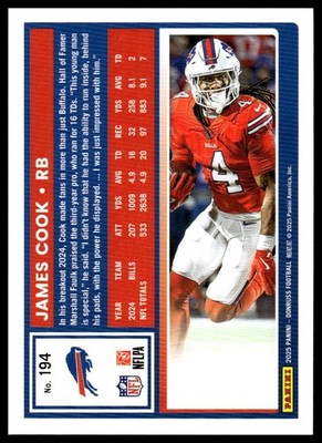 2025 Donruss #194 James Cook