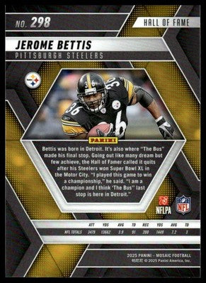 2025 Panini Mosaic #298 Jerome Bettis Mosaic