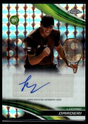 2025 Topps Chrome #CA-LDI Luciano Darderi Chrome Autographs Geometric Refractor