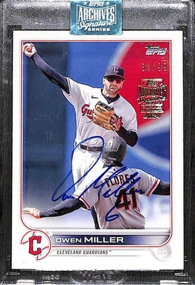 2021 Topps Archives Signature Series Owen Miller Auto /99 Cleveland Guardians