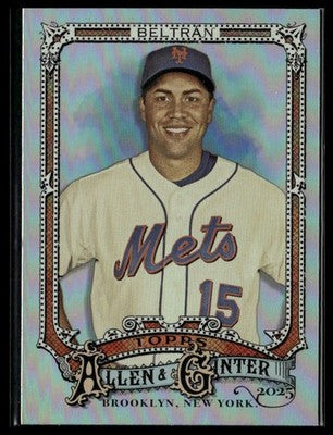 2025 Topps Allen & Ginter #153 Carlos Beltrán Silver Portrait
