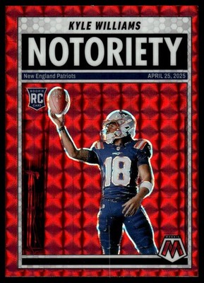 2025 Panini Mosaic #23 Kyle Williams Notoriety Mosaic Red