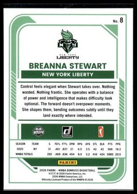 2026 Donruss WNBA #8 Breanna Stewart
