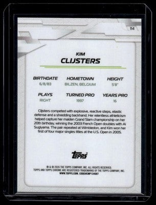 2026 Topps Chrome #114 Kim Clijsters Aqua Geometric Refractor #/199
