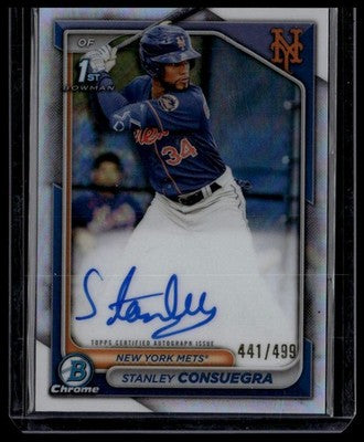 2023 Bowman Chrome Stanley Consuegra 1st Refractor Auto /499 Mets