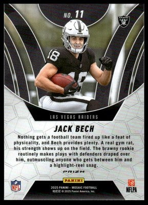 2025 Panini Mosaic #11 Jack Bech Elevate Mosaic Green
