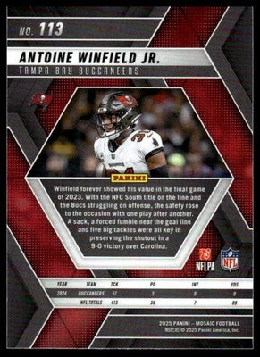 2025 Panini Mosaic #113 Antoine Winfield Jr.