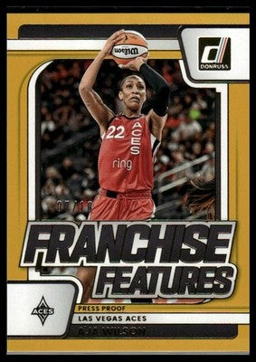 2026 Donruss WNBA #9 A'ja Wilson Franchise Features Press Proof Gold #/10