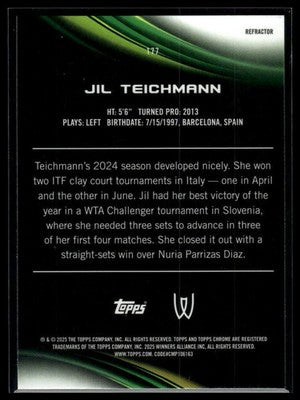 2025 Topps Chrome #177 Jil Teichmann Prism Refractor
