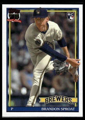 2026 Topps #91B2-8 Brandon Sproat 1991 Topps Baseball 35th (Series Two)