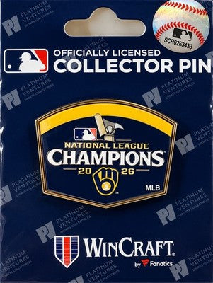 2026 MLB NL Champions Milwaukee Brewers Collector Pin V2 NLCS World Series
