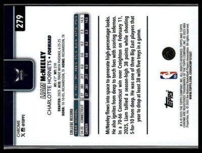 2025-26 Topps Chrome #279 Liam McNeeley