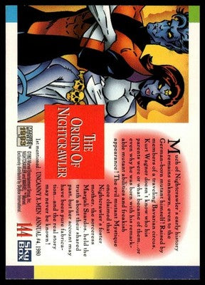 1993 SkyBox Marvel Universe #144 The Origin of Nightcrawler