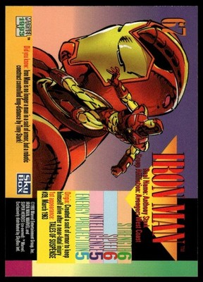 1993 SkyBox Marvel Universe #67 Iron Man