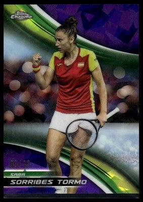 2025 Topps Chrome Sapphire Edition #132 Sara Sorribes Tormo Purple Sapphire #/10