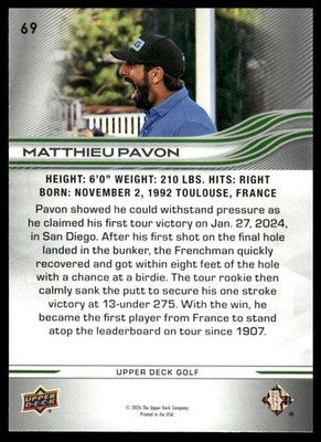 2026 Upper Deck #69 Matthieu Pavon