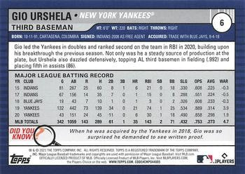 2022 Topps Archives Signature Series Active Player Gio Urshela Auto
