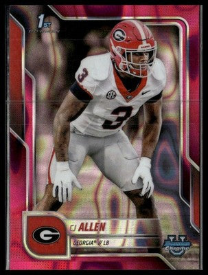 2025 Bowman University Chrome #140 CJ Allen Pink Lava Refractor